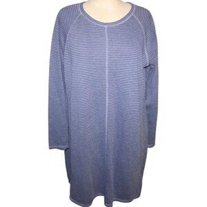 J. JILL Stretch Sweater Dress Sz L Petite Ribbed Pullover Cozy Athleisure